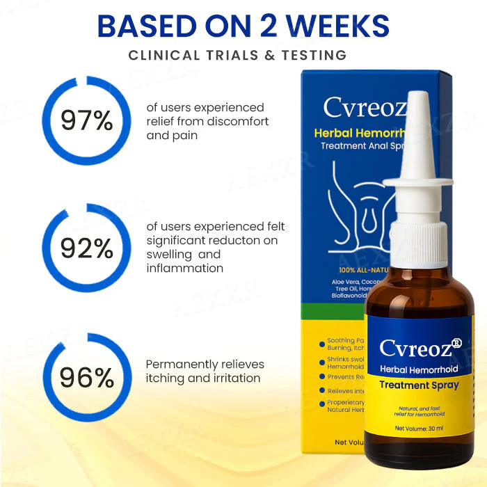 Cvreoz® Herbal Hemorrhoid Treatment Anal Spray 6 Cvreoz® Herbal Hemorrhoid Treatment Anal Spray