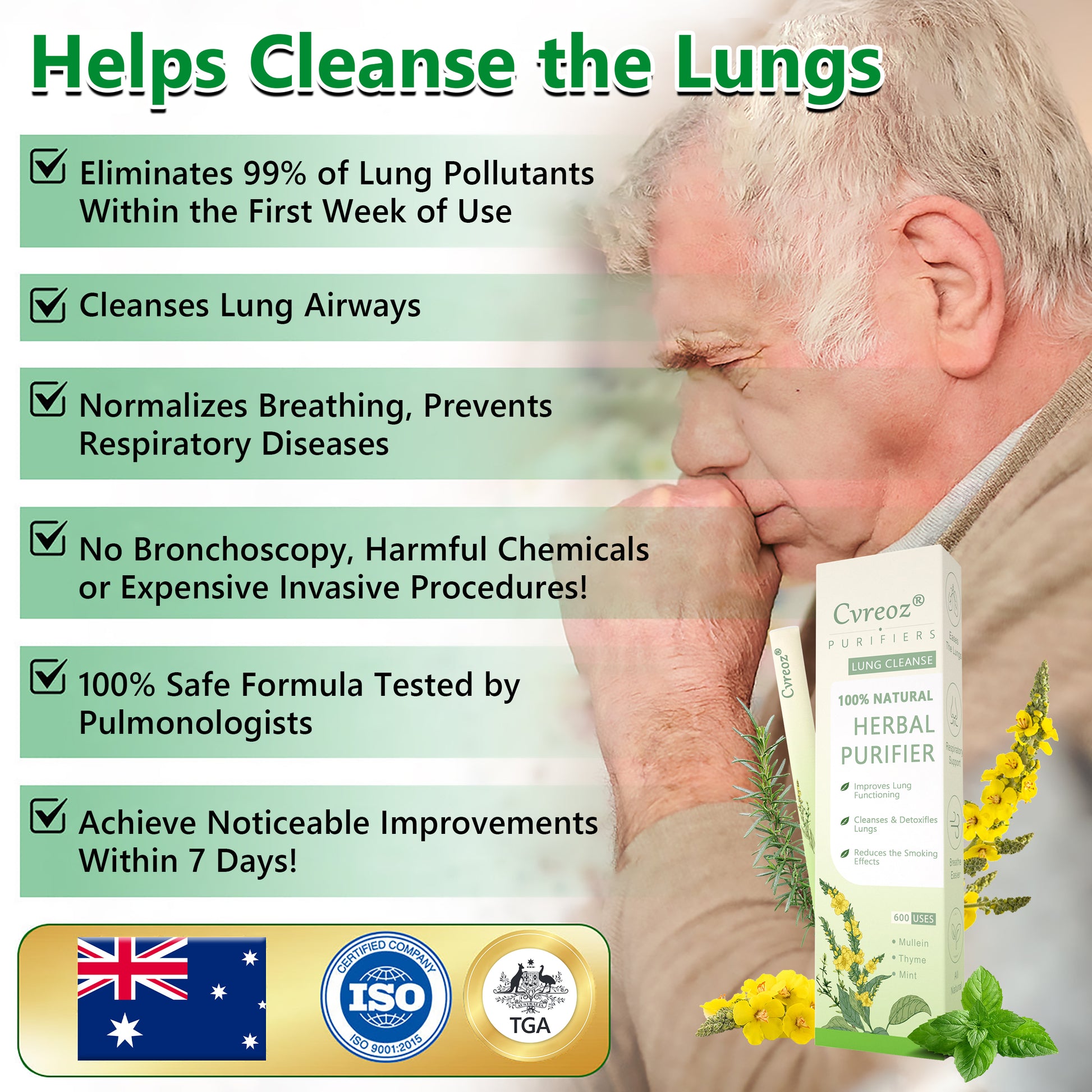 Cvreoz® Mullein Herbal Lung Purifier 8 Cvreoz® Mullein Herbal Lung Purifier