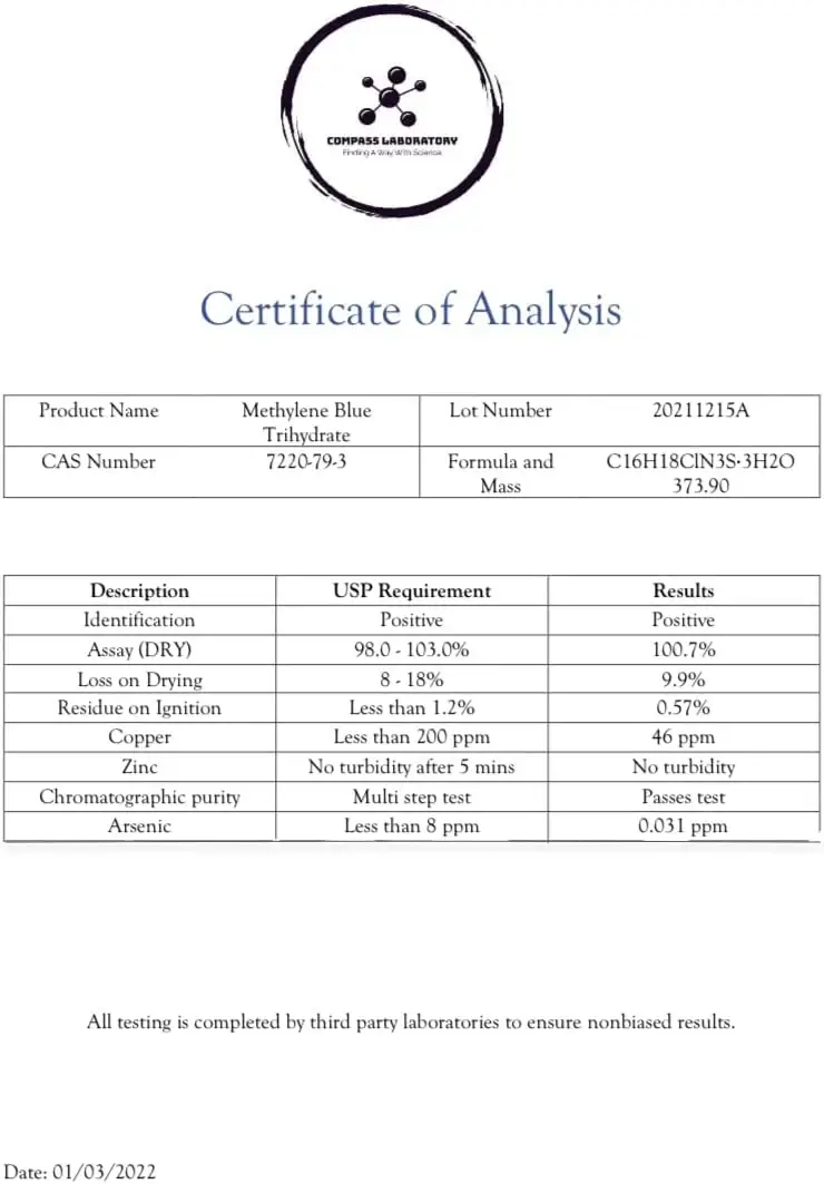 Blissta® USP Grade – Methylene Blue