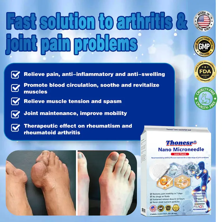 Thonesr® Nano-microneedle joint patch image Thonesr® Nano-microneedle joint patch