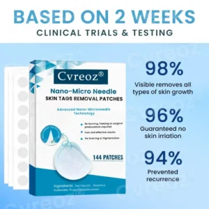 Cvreoz® Nano-Micro Needle Skin Tags Removal Patches | No More Hiding that Skin