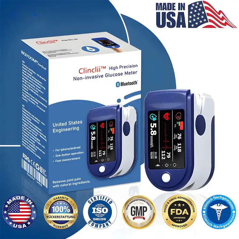Clinclii™ High Precision Non-Invasive Blood Glucose Meter 1 Clinclii™ High Precision Non-Invasive Blood Glucose Meter