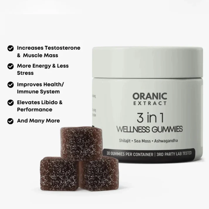 ORANIC EXTRACT® 3-in-1 Wellness Gummies 1 ORANIC EXTRACT® 3-in-1 Wellness Gummies