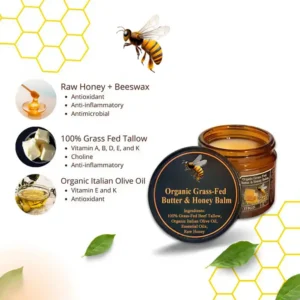 JORONDY Organic Grass-Fed Butter & Honey Balm