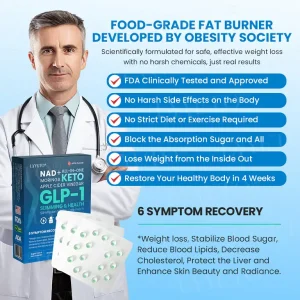 Lyyeto® GLP-1 Slimming & Health SlimFusion Vitality Core Pearls – NAD+ Moringa & ACV