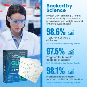 Lyyeto® GLP-1 Slimming & Health SlimFusion Vitality Core Pearls – NAD+ Moringa & ACV