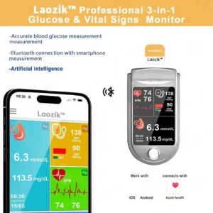 Laozik™ Professional 3-in-1 Blood Glucose & Body Health Monitor