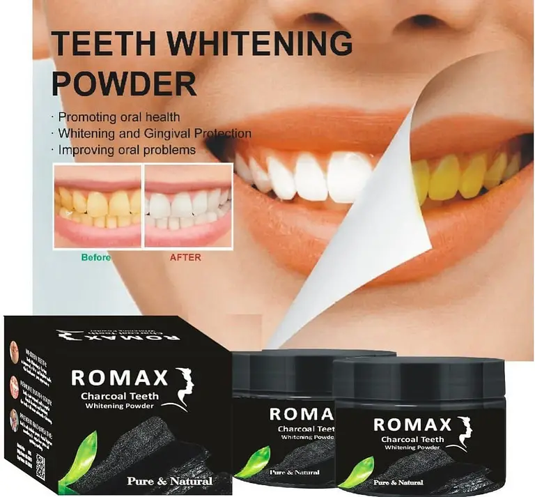 Romax Charcoal Teeth Whitening Powder