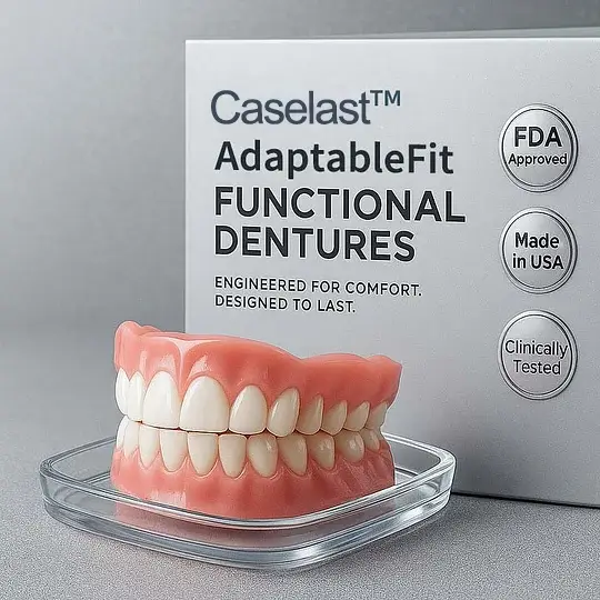 CASELAST™ AdaptableFit Functional Dentures – Made in the USA & FDA-Certified