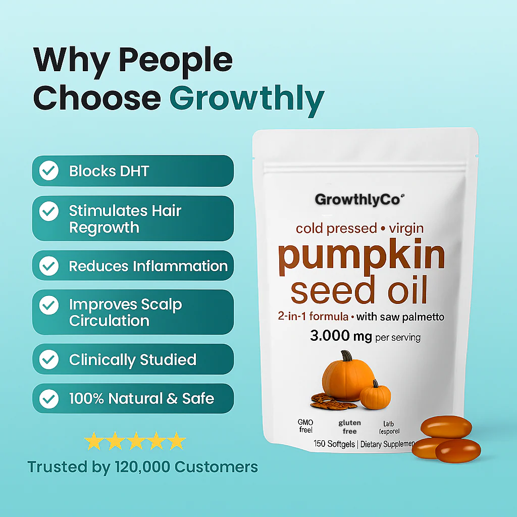 GrowthlyCo Pumpkin Seed Oil Softgels