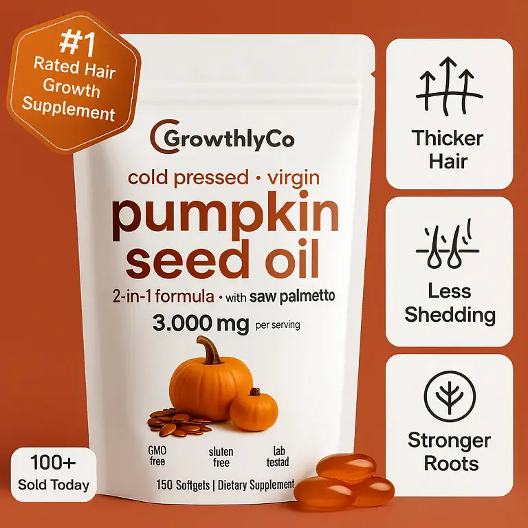 GrowthlyCo Pumpkin Seed Oil Softgels