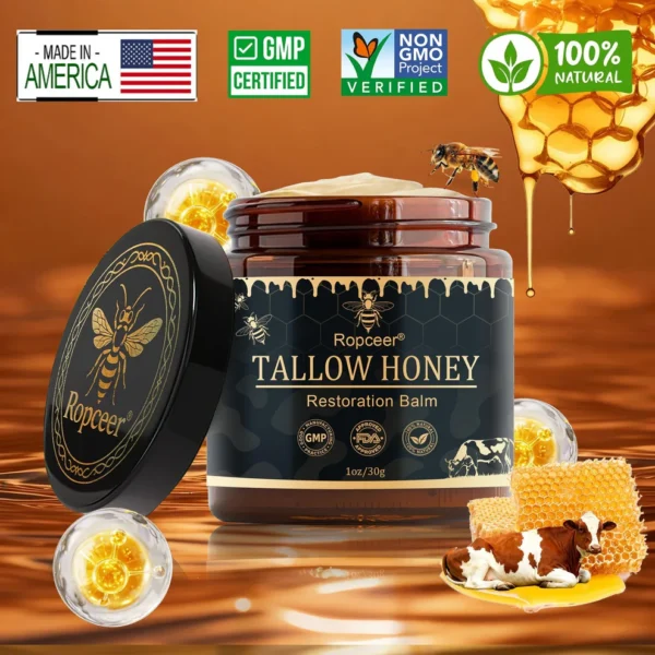 Tallow Honey Restoration Balm deeply nourishes and repairs skin