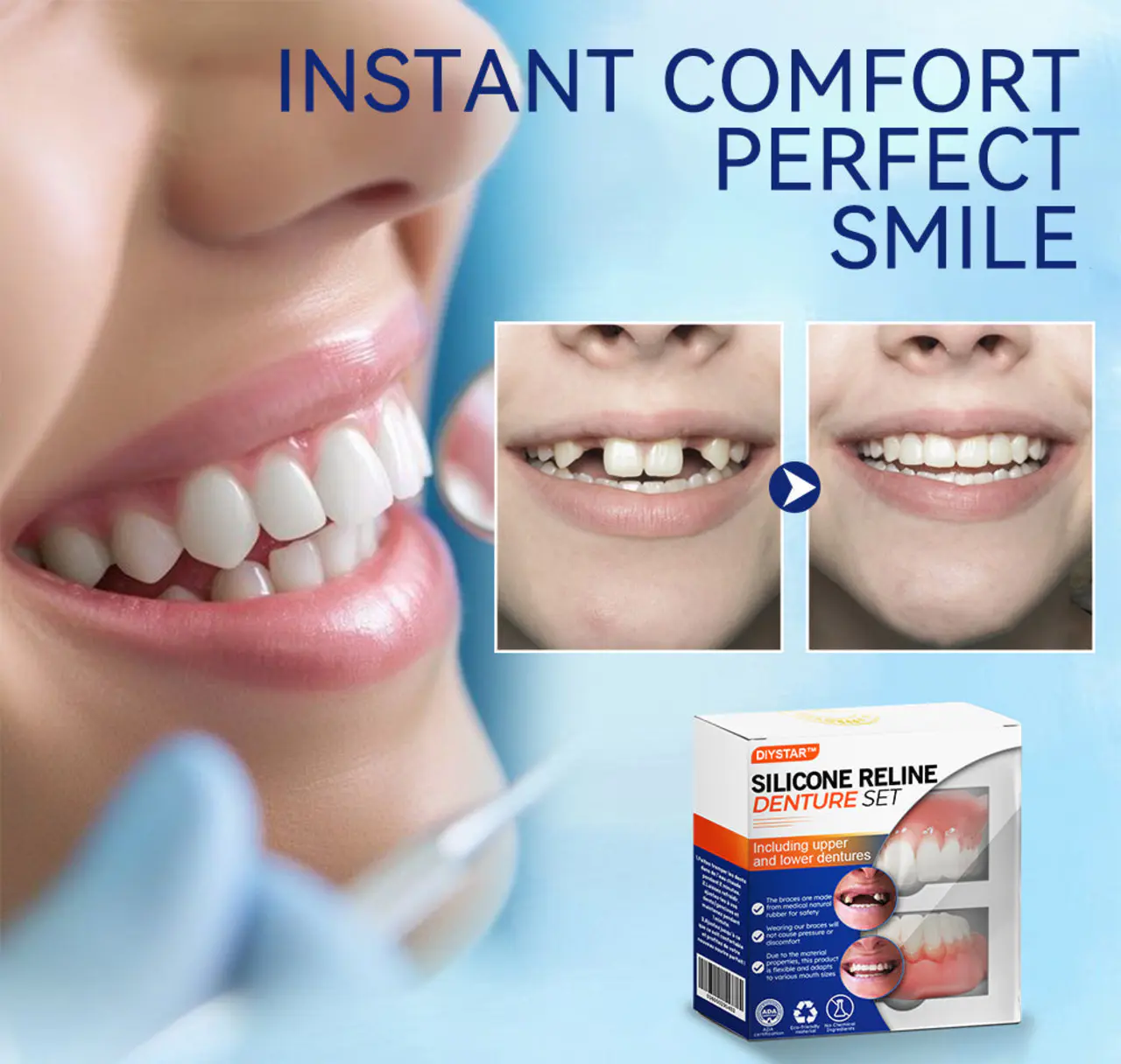 DIYSTAR™ Silicone Reline Denture Set