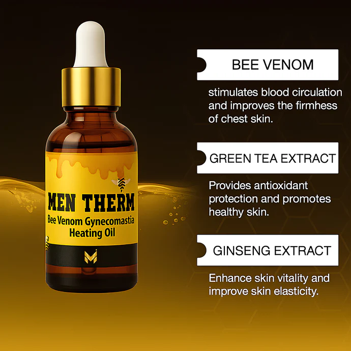 Chest Fat Bee Venom Gynecomastia Heating Oil image Chest Fat Bee Venom Gynecomastia Heating Oil