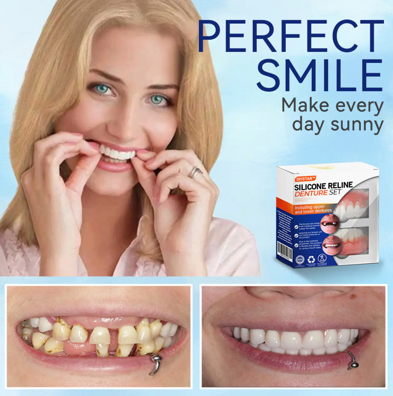 DIYSTAR™ Silicone Reline Denture Set