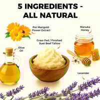 Whipped Grass-Fed Beef Tallow Honey Balm