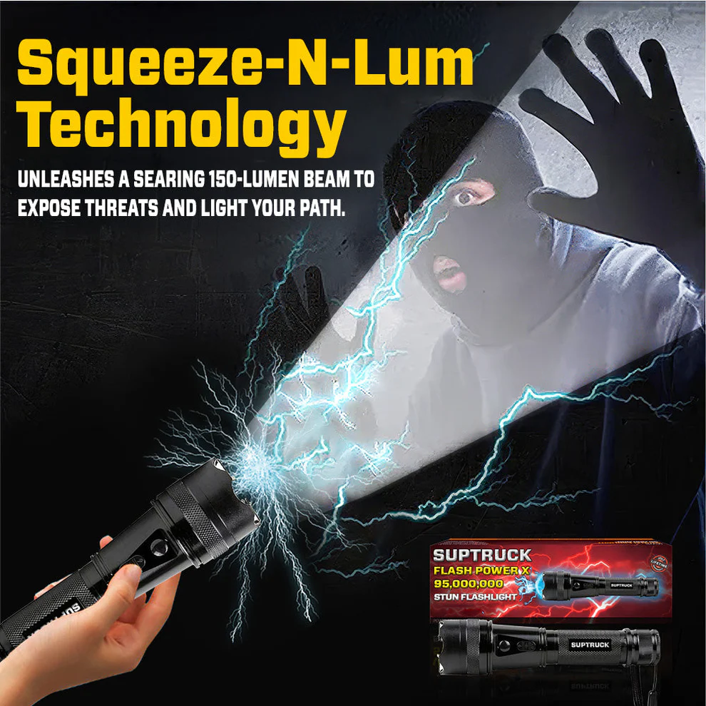 SUPTRUCK™ Flash Power X95 Hi-Tech Flashlight Defend with Max Power image SUPTRUCK™ Flash Power X95 Hi-Tech Flashlight Defend with Max Power