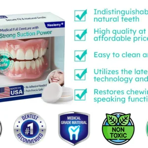 Neslemy® Medical Full Denture with Strong Suction