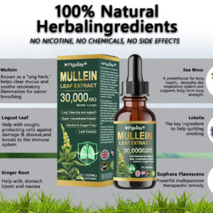 Piguiay® Organic Lung Cleansing Mullein Leaf Extract Drops