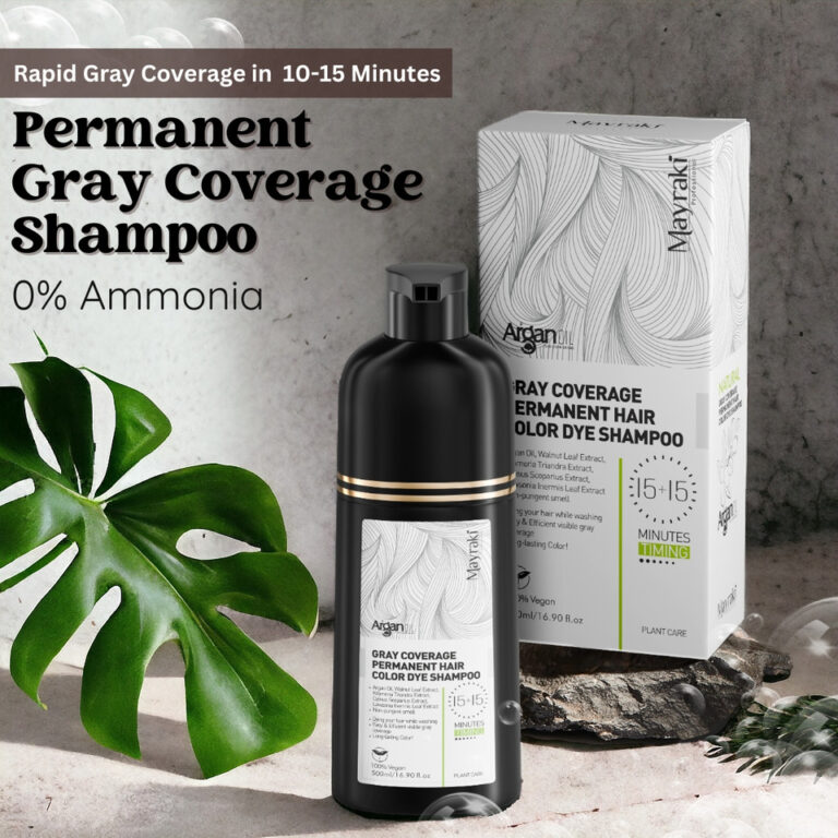 Mayraki Gray Coverage Permanent Hair Color Dye Shampoo