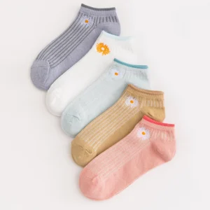 Breathable Japanese Style Casual Cotton Short Sock