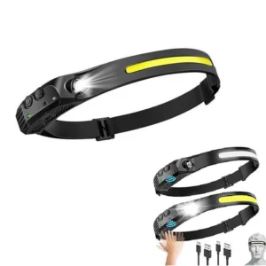 LED Headlamp Rechargeable- 230° COB Super Bright Head Lights