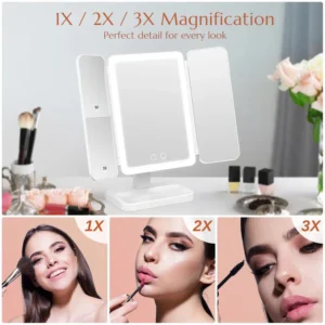 Newyuo™ Trifold LED Makeup Mirror image Newyuo™ Trifold LED Makeup Mirror