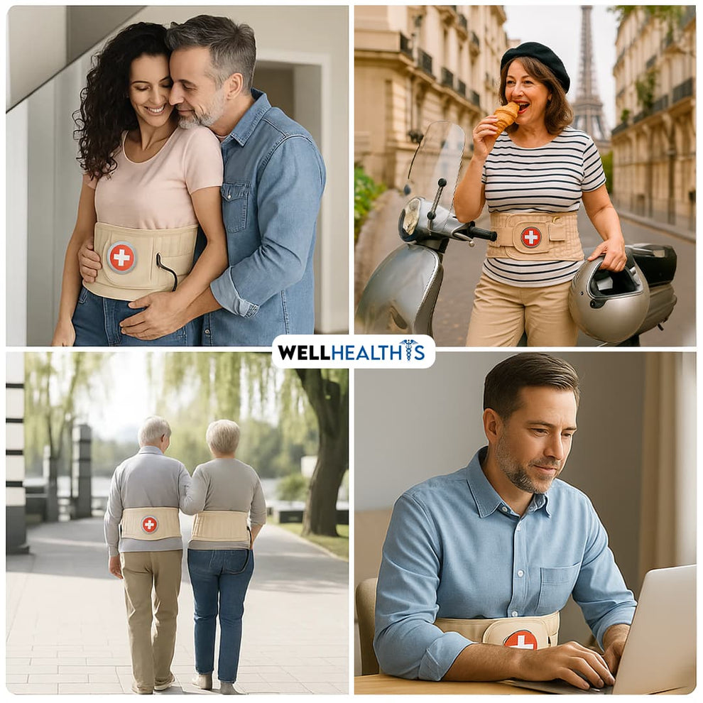 WellHealthis™ 360 Belt Decompression- 15 Minutes a Day to a Pain-Free Life image WellHealthis™ 360 Belt Decompression- 15 Minutes a Day to a Pain-Free Life