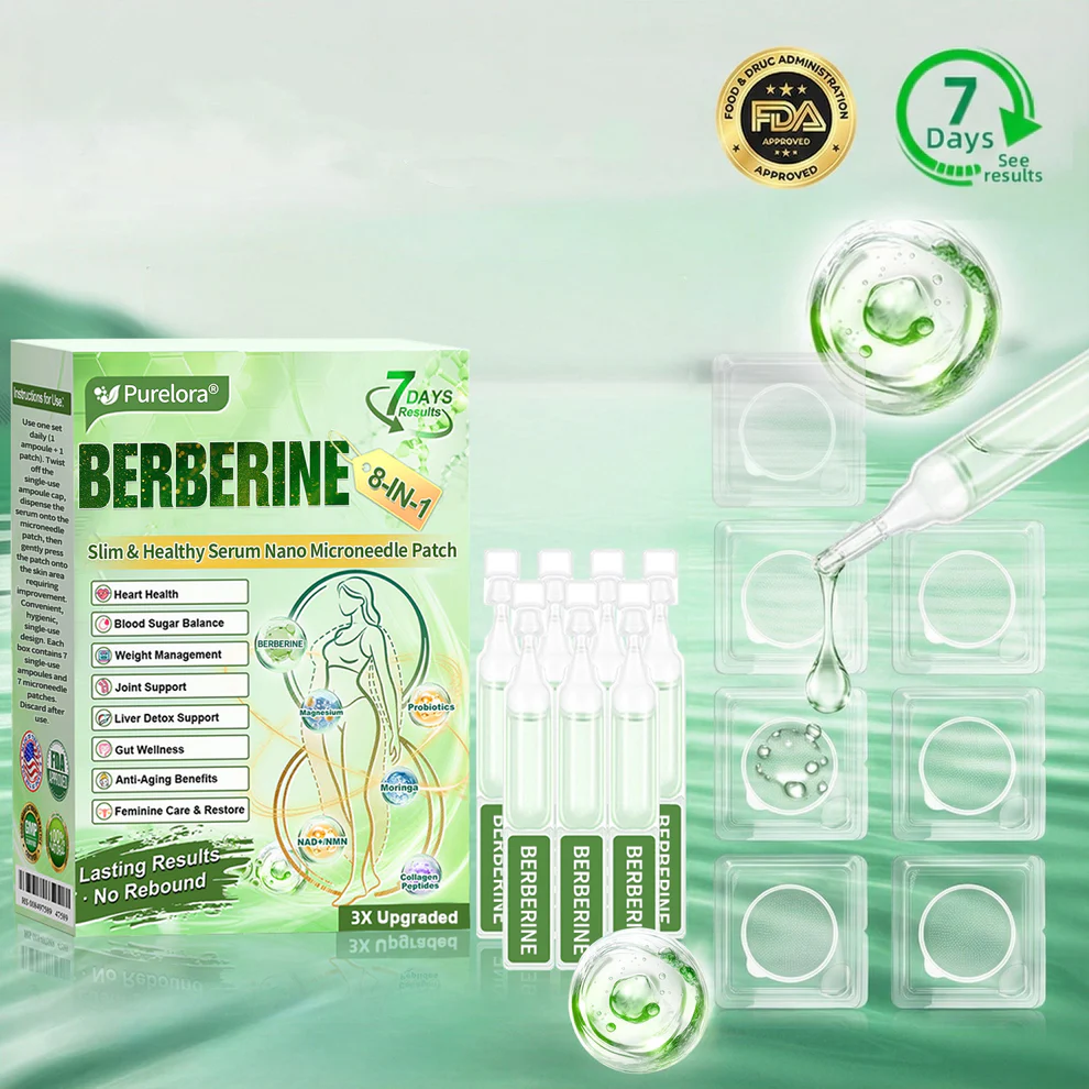 Purelora Berberine 8-IN-1 Slim & Healthy Serum Nano Microneedle Patch image Purelora Berberine 8-IN-1 Slim & Healthy Serum Nano Microneedle Patch