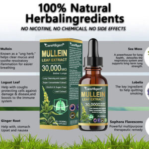 CareRegen Organic Lung Cleansing Mullein Leaf Extract Drops