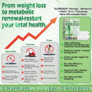 GLORRENDA Moringa Berberine NAD+ 10-in-1 Advanced Nano Microneedle Patch image GLORRENDA Moringa Berberine NAD+ 10-in-1 Advanced Nano Microneedle Patch