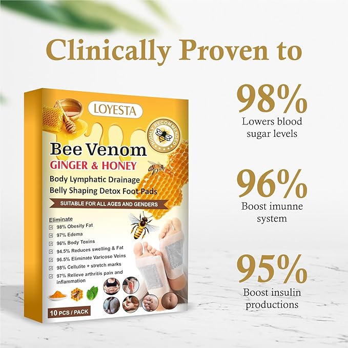 Loyesta Bee Venom Ginger & Honey Detox Pads image Loyesta Bee Venom Ginger & Honey Detox Pads
