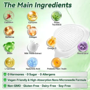 CleraLuxe BrownFat Extract Nano Microneedle Patch image CleraLuxe BrownFat Extract Nano Microneedle Patch