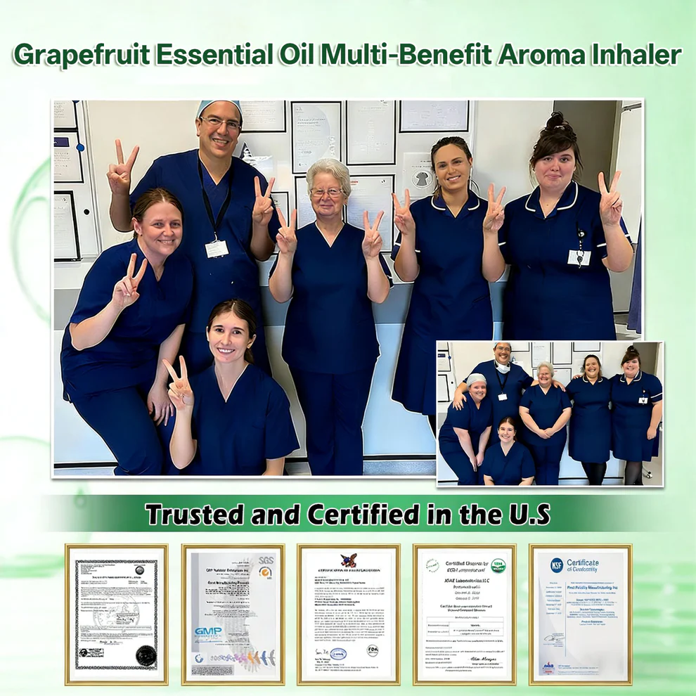 CleraLuxe® Grapefruit Essential Oil Multi Benefit Aroma Inhaler image CleraLuxe® Grapefruit Essential Oil Multi Benefit Aroma Inhaler