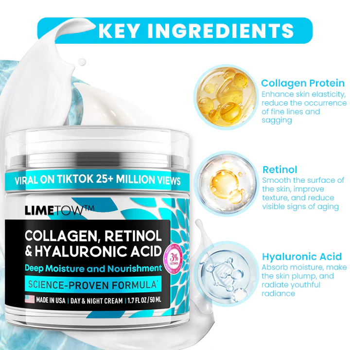 LIMETOW™ Collagen, Retinol & Hyaluronic Acid Cream image LIMETOW™ Collagen, Retinol & Hyaluronic Acid Cream