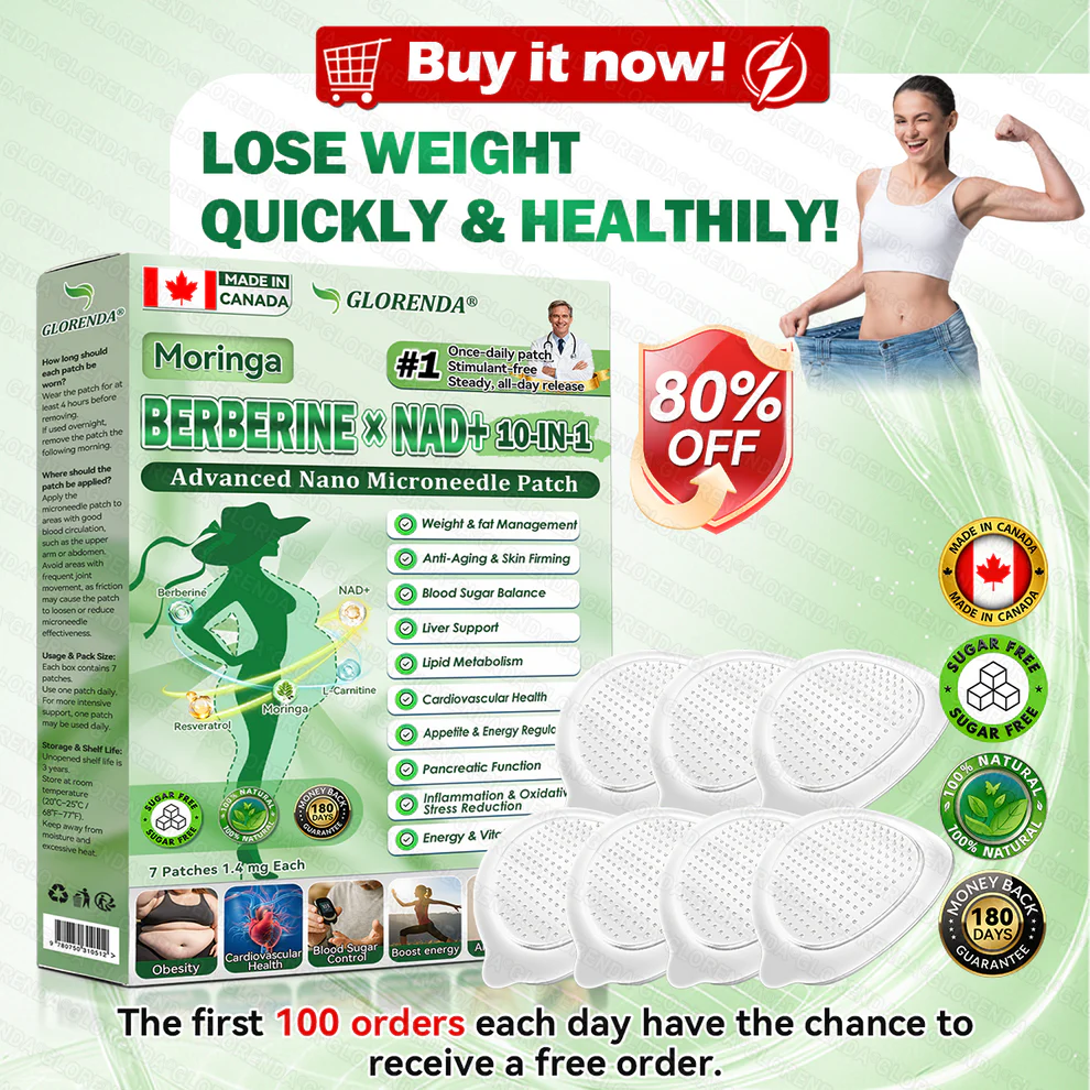 GLORRENDA Moringa Berberine NAD+ 10-in-1 Advanced Nano Microneedle Patch image GLORRENDA Moringa Berberine NAD+ 10-in-1 Advanced Nano Microneedle Patch