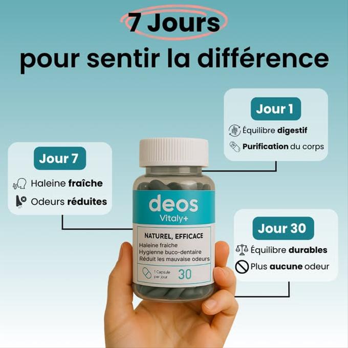 Deos Vitaly+Naturel Efficace Odor-fighting supplement