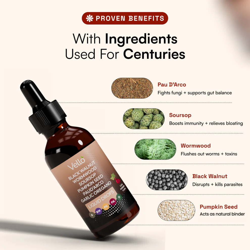 Vello Black Walnut Wormwood Parasite Cleanse