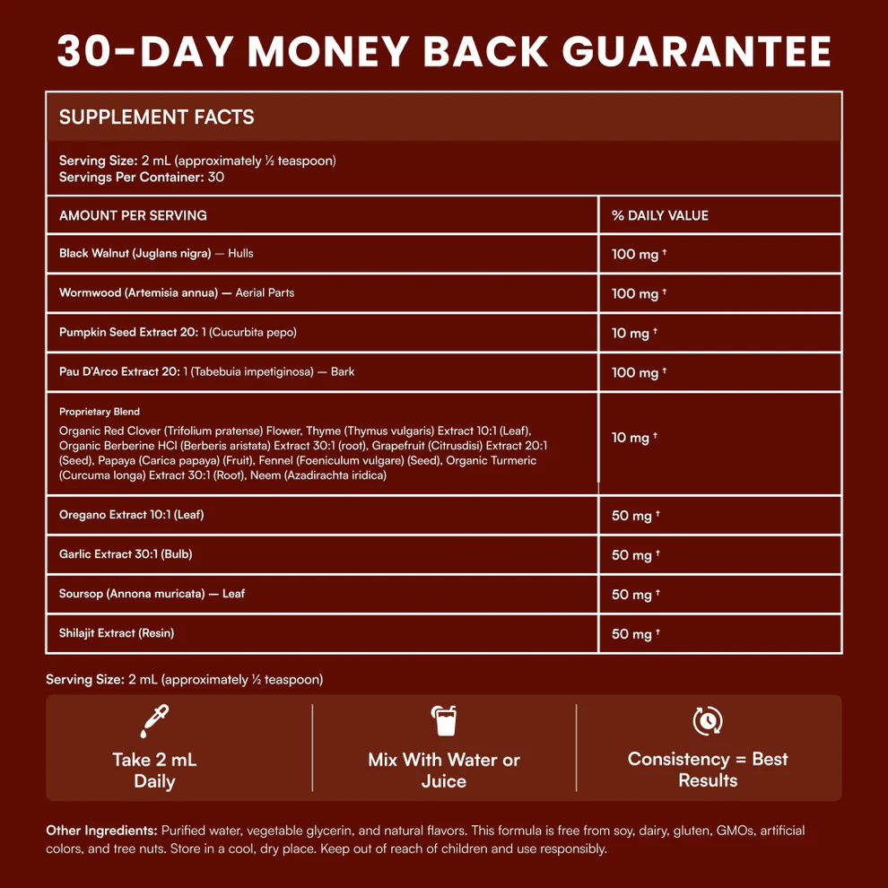 Vello Black Walnut Wormwood Parasite Cleanse