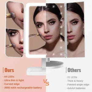 Newyuo™ Trifold LED Makeup Mirror image Newyuo™ Trifold LED Makeup Mirror