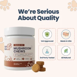 Premium Pet Mushroom Chews-Lipomas Relief Supplement for Dogs