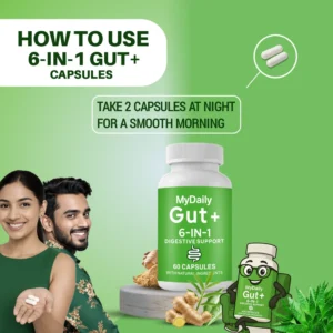 MyDaily Gut+ 6 in 1 Digestive Support Capsules image MyDaily Gut+ 6 in 1 Digestive Support Capsules