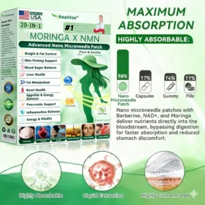 Healrize Moringa & Berberine 20-IN-1 Advanced Nano Microneedle Patch