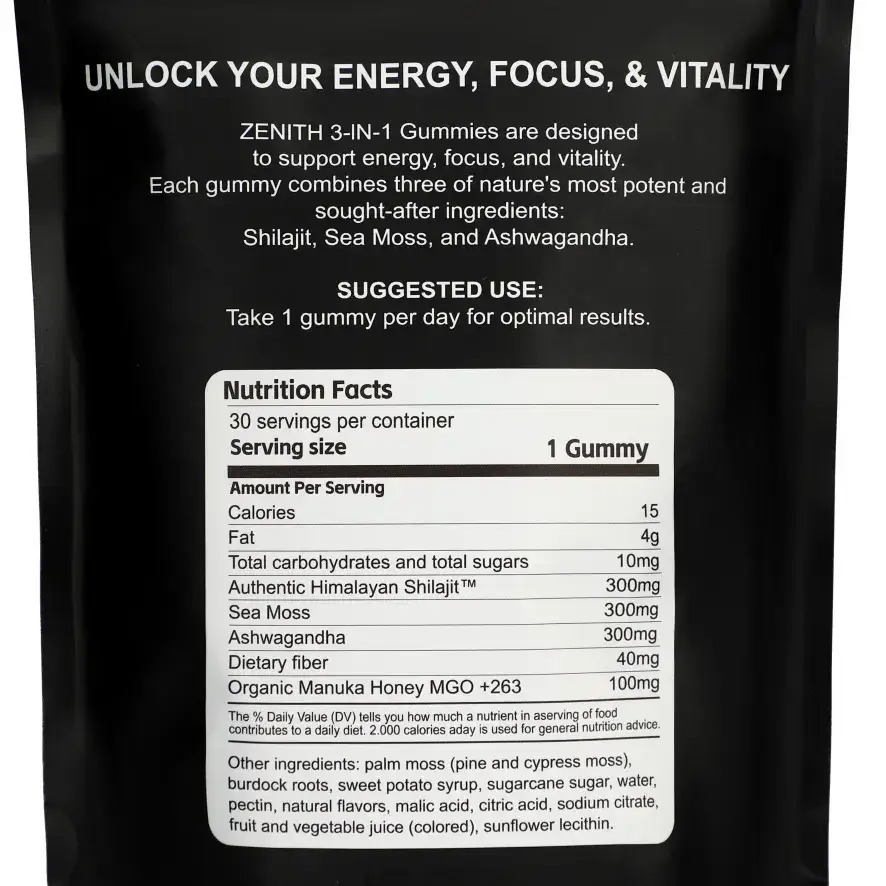 Zenith Shilajit Gold Gummies image Zenith Shilajit Gold Gummies