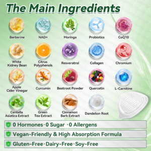 CareUplift® Moringa Berberine NAD+ 10 in 1 Advanced Nano Microneedle Patch