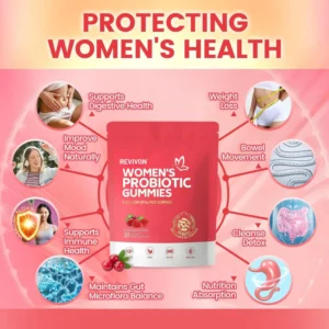 REVIVON™ Women's Probiotic Gummies – 3-in-1 Cranberry Blend
