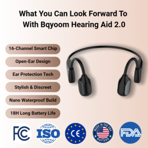 BQYOOM Smart Bone Conduction Hearing Headphones