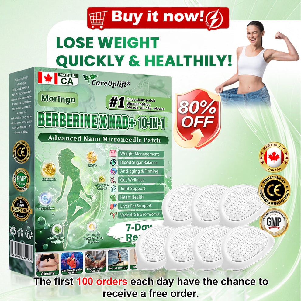 CareUplift® Moringa Berberine NAD+ 10 in 1 Advanced Nano Microneedle Patch
