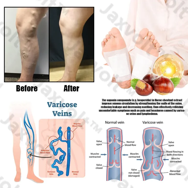 Jaxvolt® Natural Herbal Tourmaline Far Infrared Magnetic Therapy Foot Patches