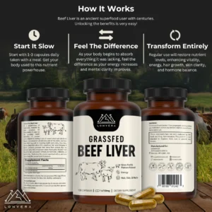 Lonvera Grass-Fed Beef Liver Capsules